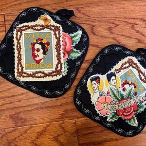 Handmade Frida Kahlo Potholders (pair)